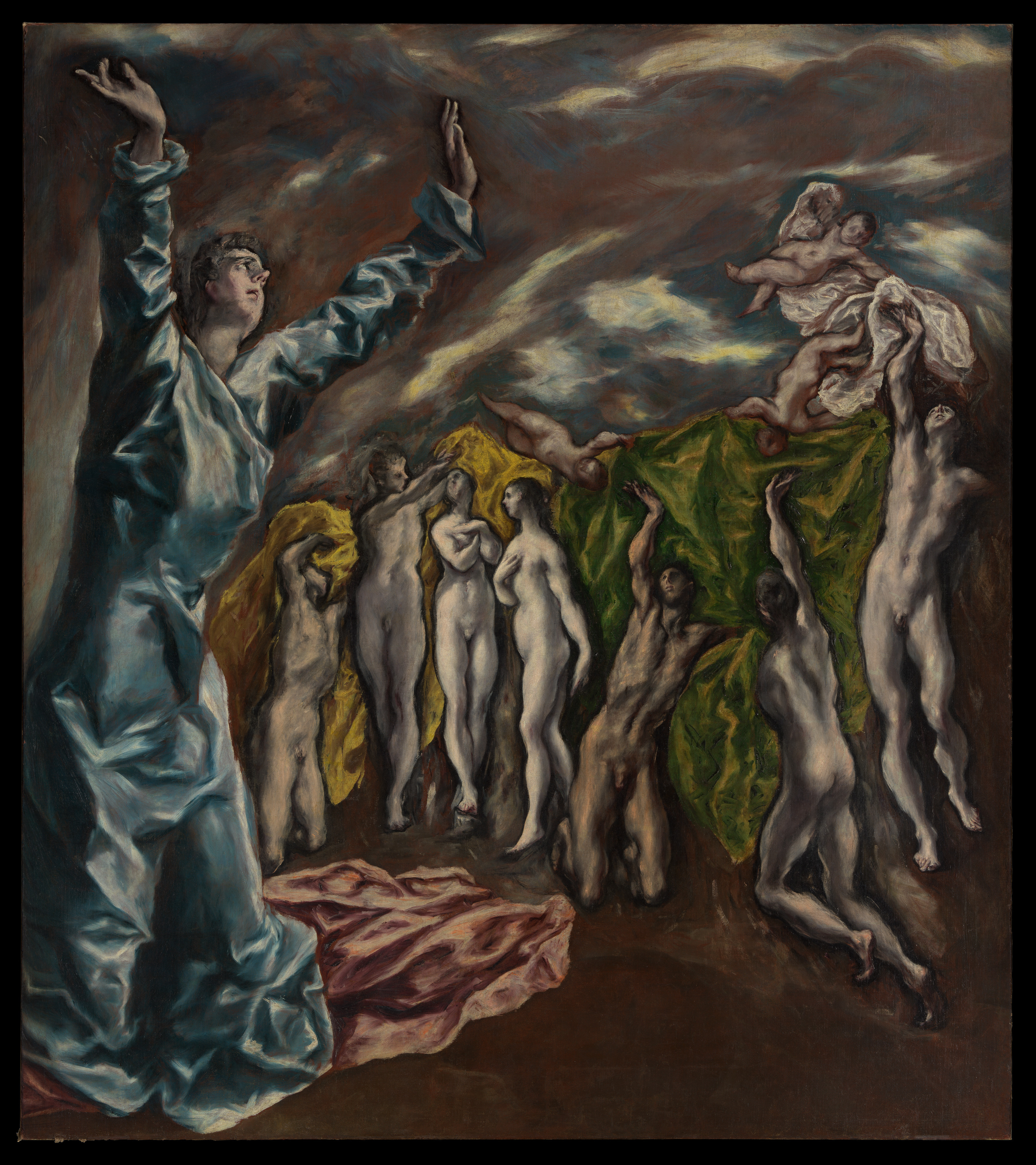 JESUS CHRIST HEALING THE BLIND MAN PAINTING EL GRECO BIBLE ART REAL CANVAS PRINT 