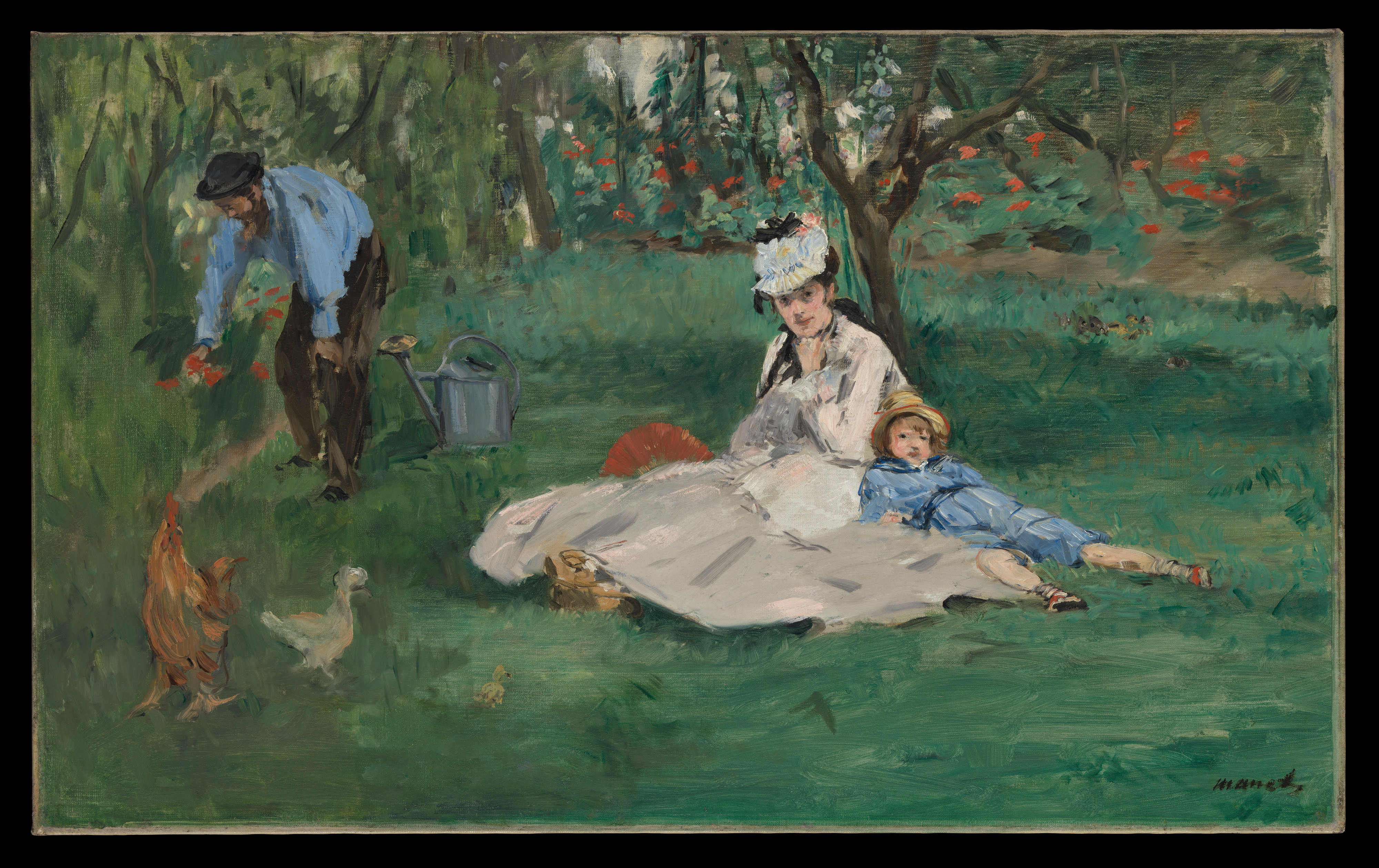 Edouard Manet | The Monet Family in Their Garden at Argenteuil