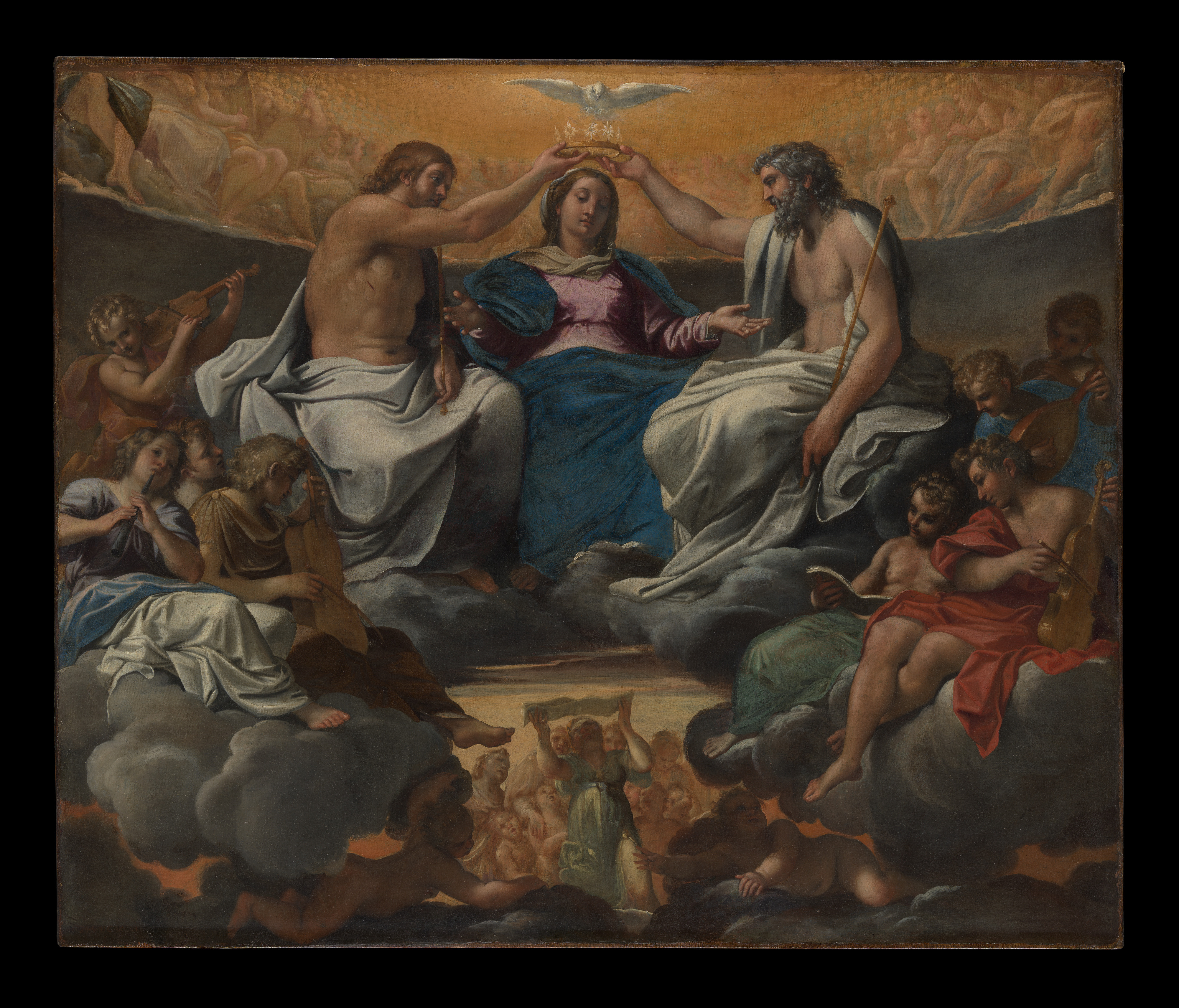 Die Krönung der Jungfrau - Annibale Carracci - Vergleichsbild