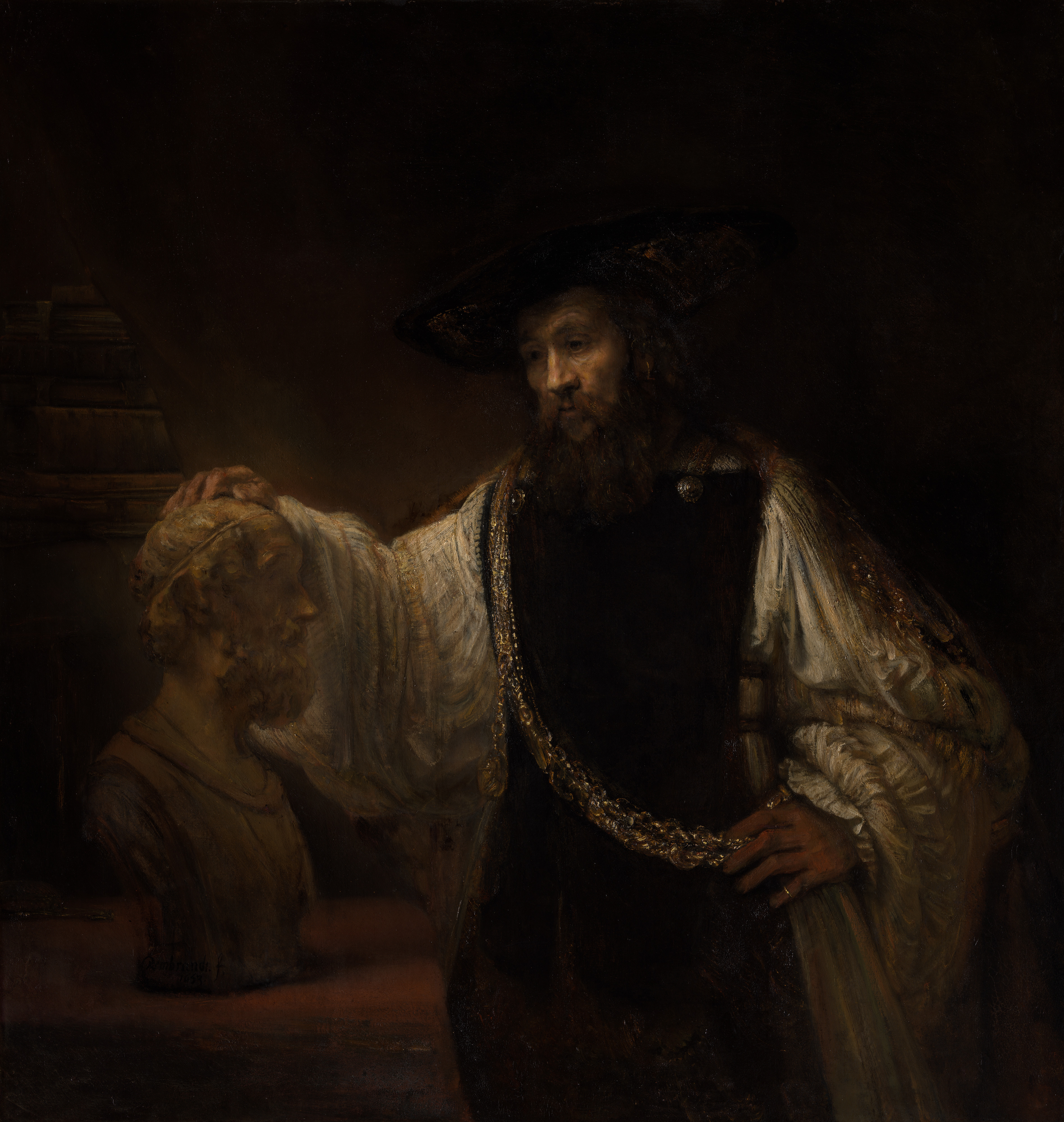 Rembrandt (Rembrandt van Rijn), Aristotle with a Bust of Homer