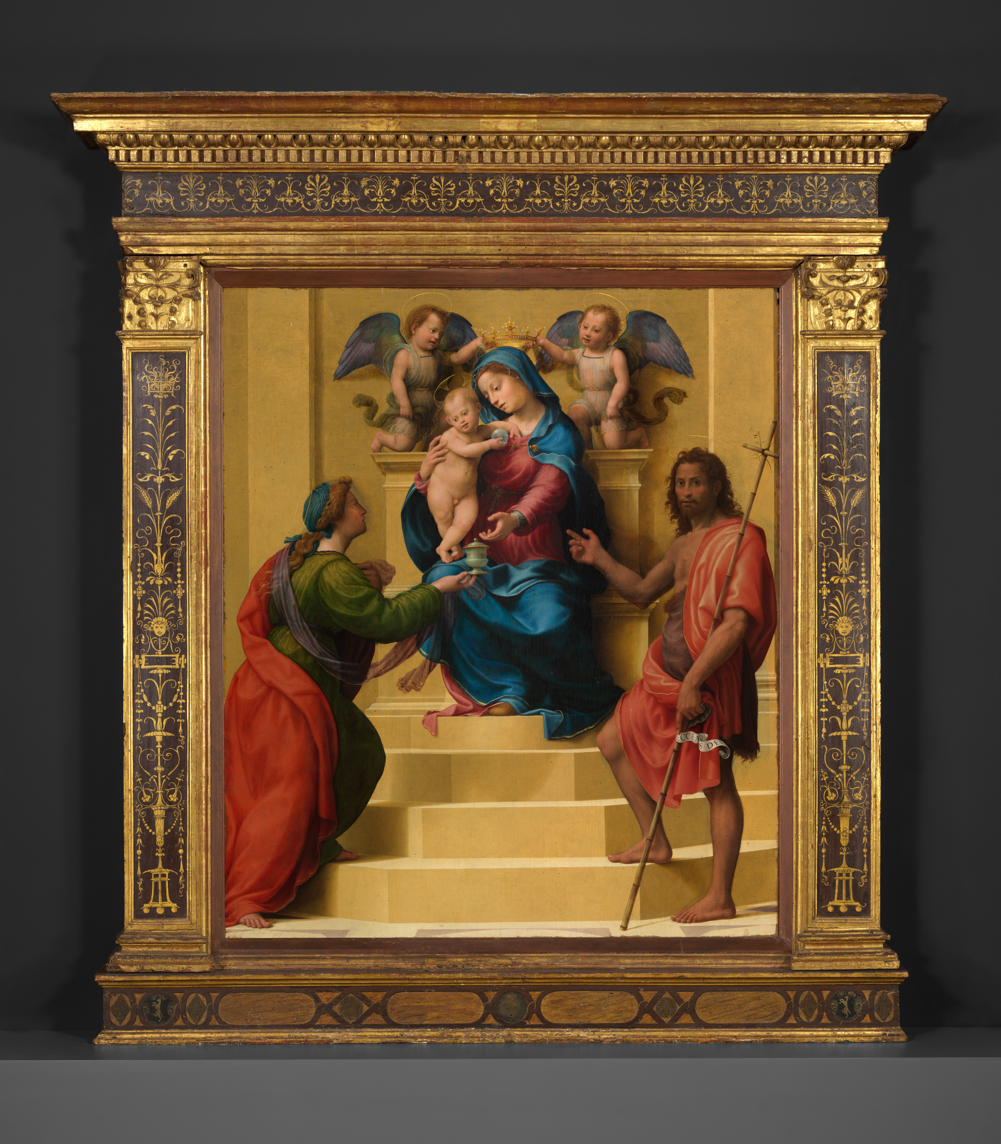 Madonna and Child Enthroned with Saints Mary Magdalen and John the Baptist