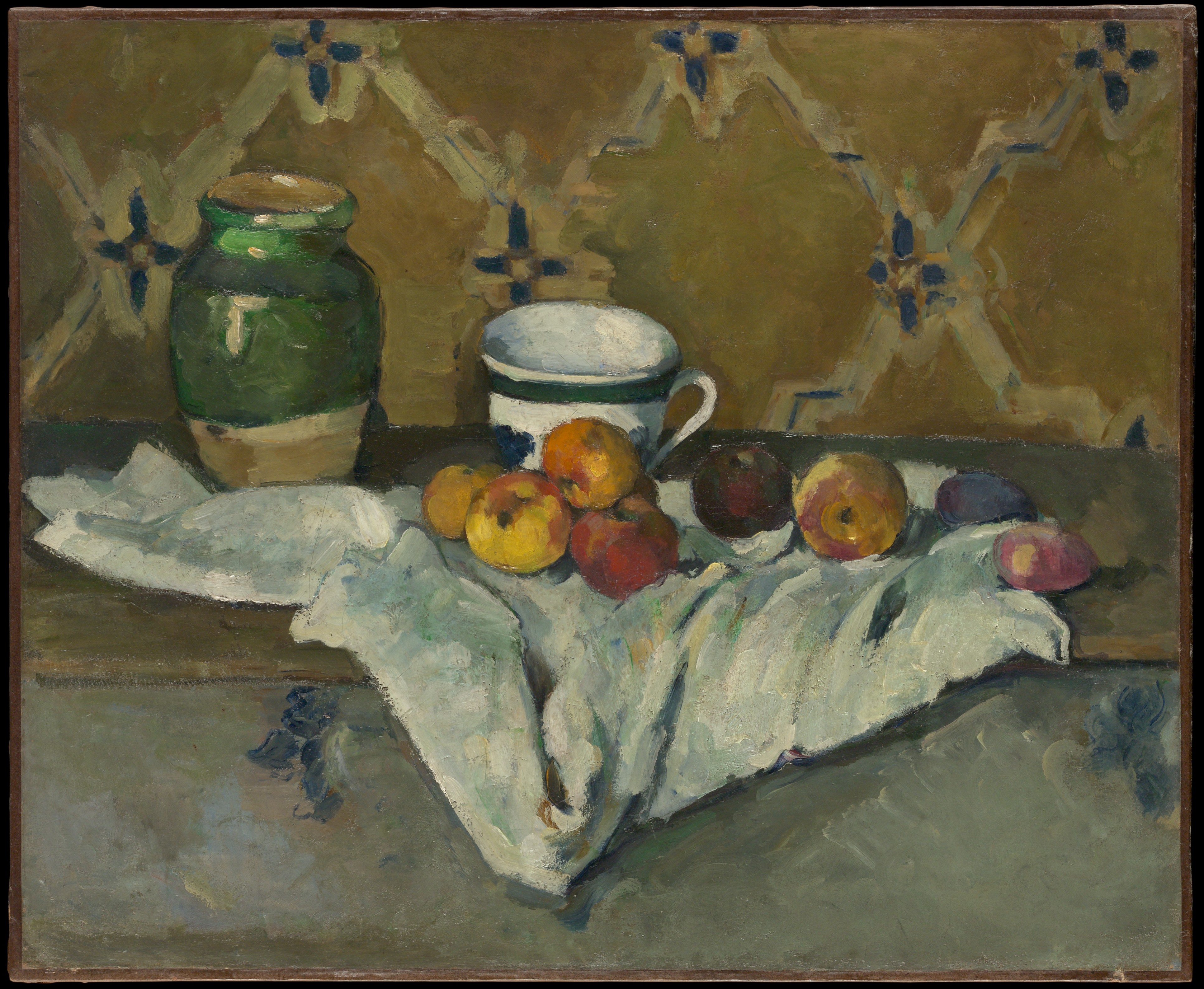 Still Life with Fruit Pitcher and Fruit-Vase - Cezanne Paintings