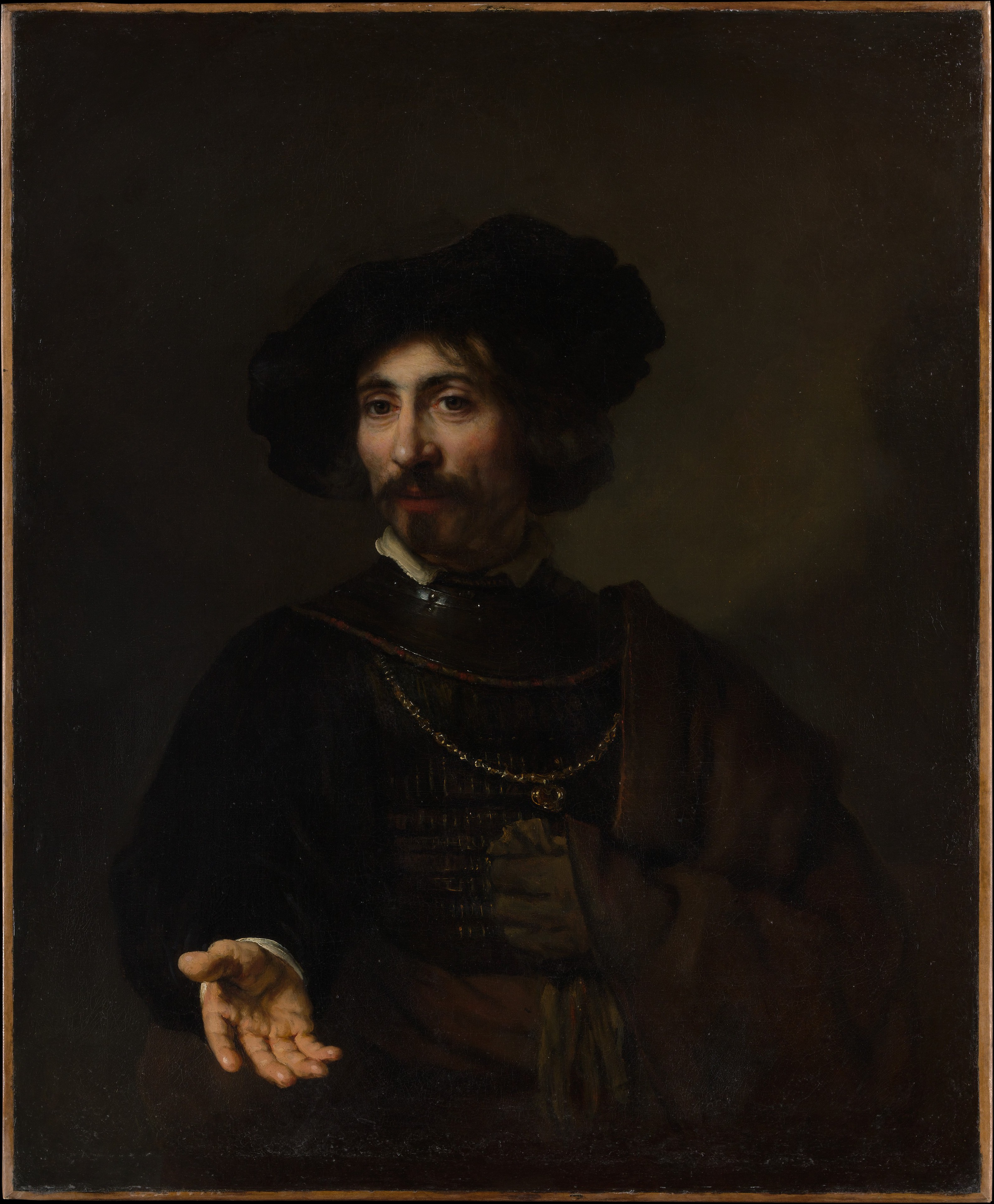 Rembrandt Self Portrait with Gorget Postcard unused VGC 