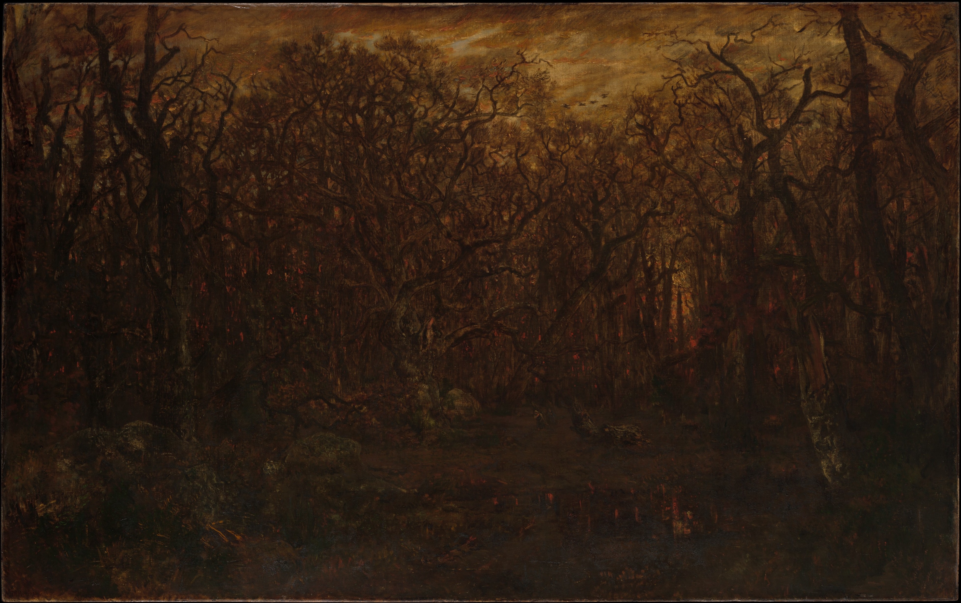Théodore Rousseau | The Forest in Winter at Sunset | The Metropolitan Museum of Art