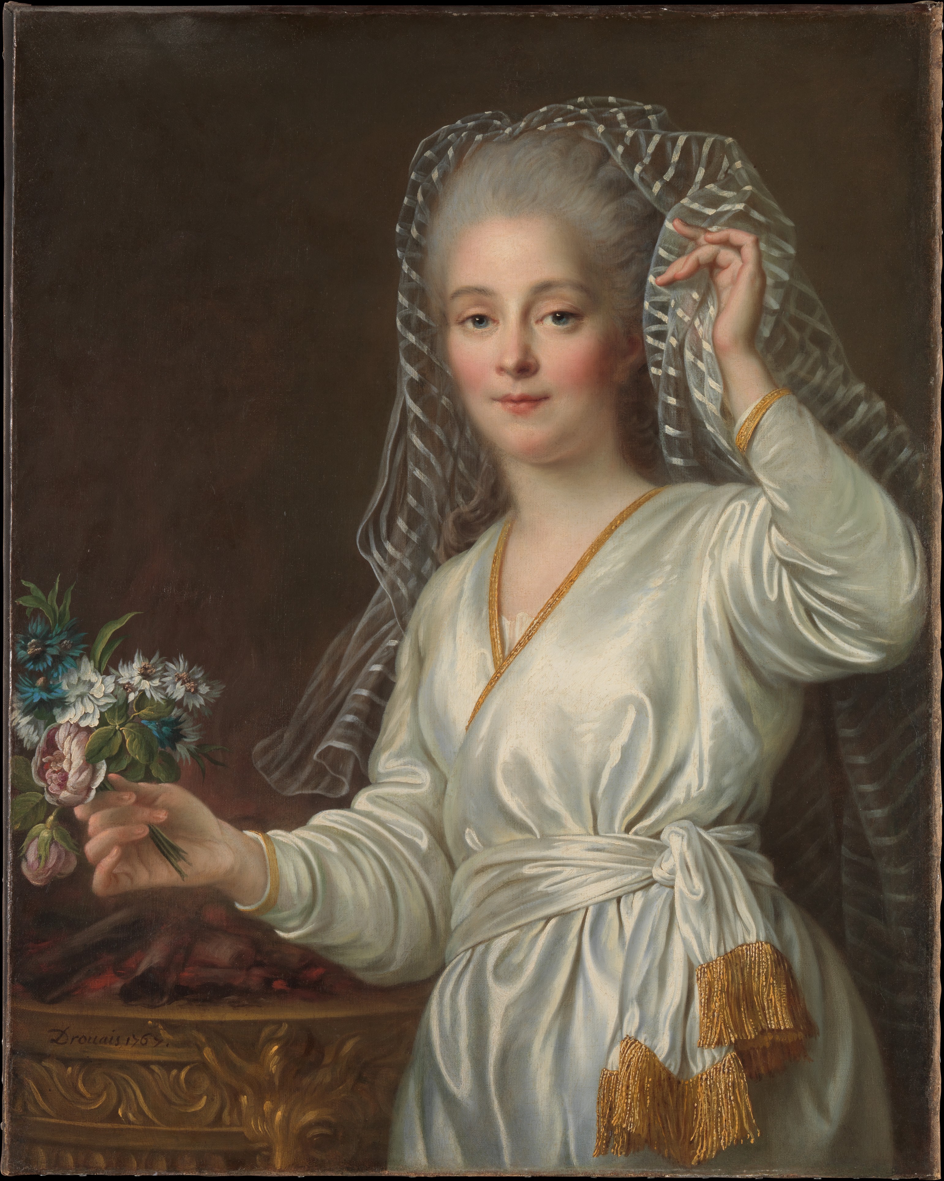 Fran ois Hubert Drouais Portrait of a Young Woman as a 