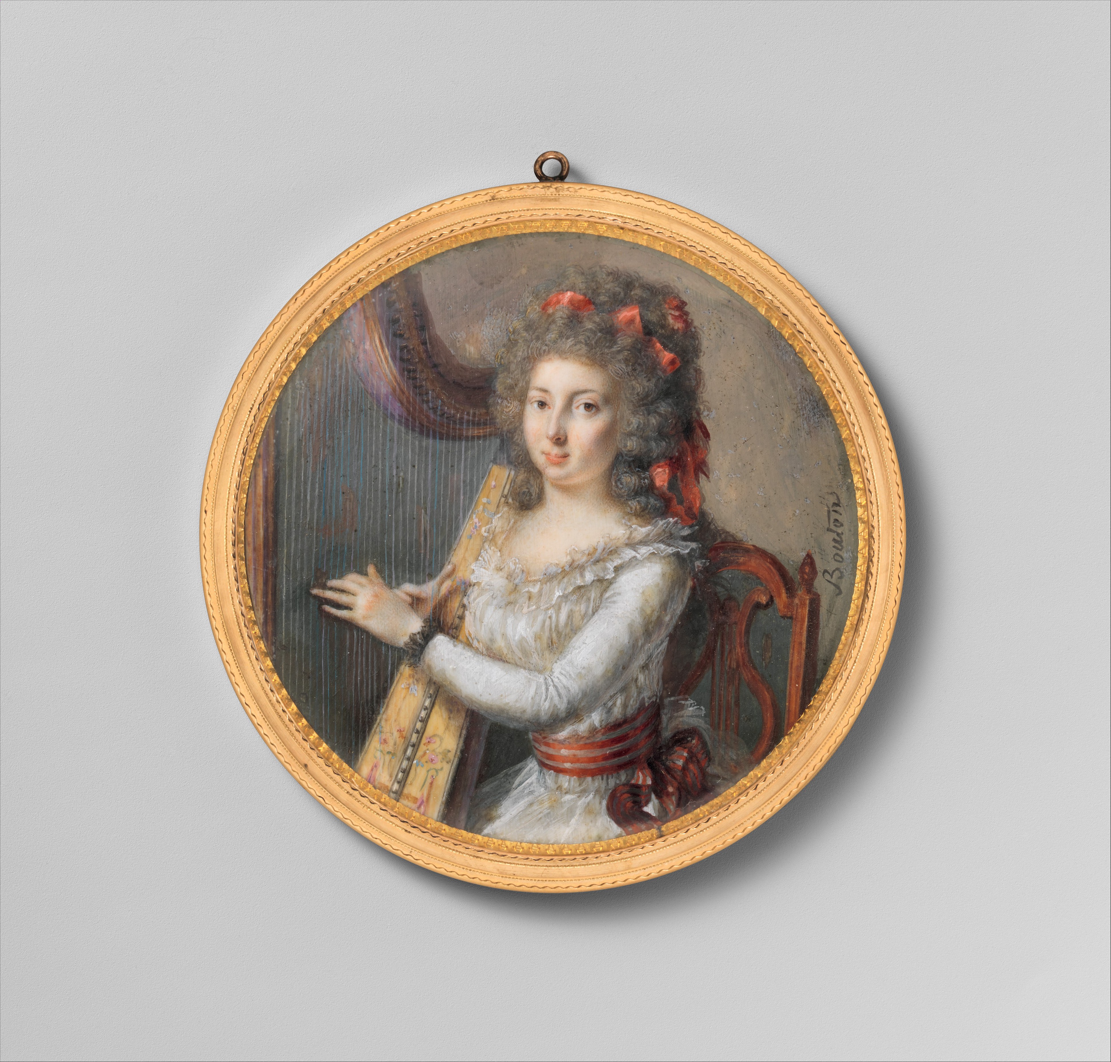 Portraits, Women, Harps, Musicians,Ivory