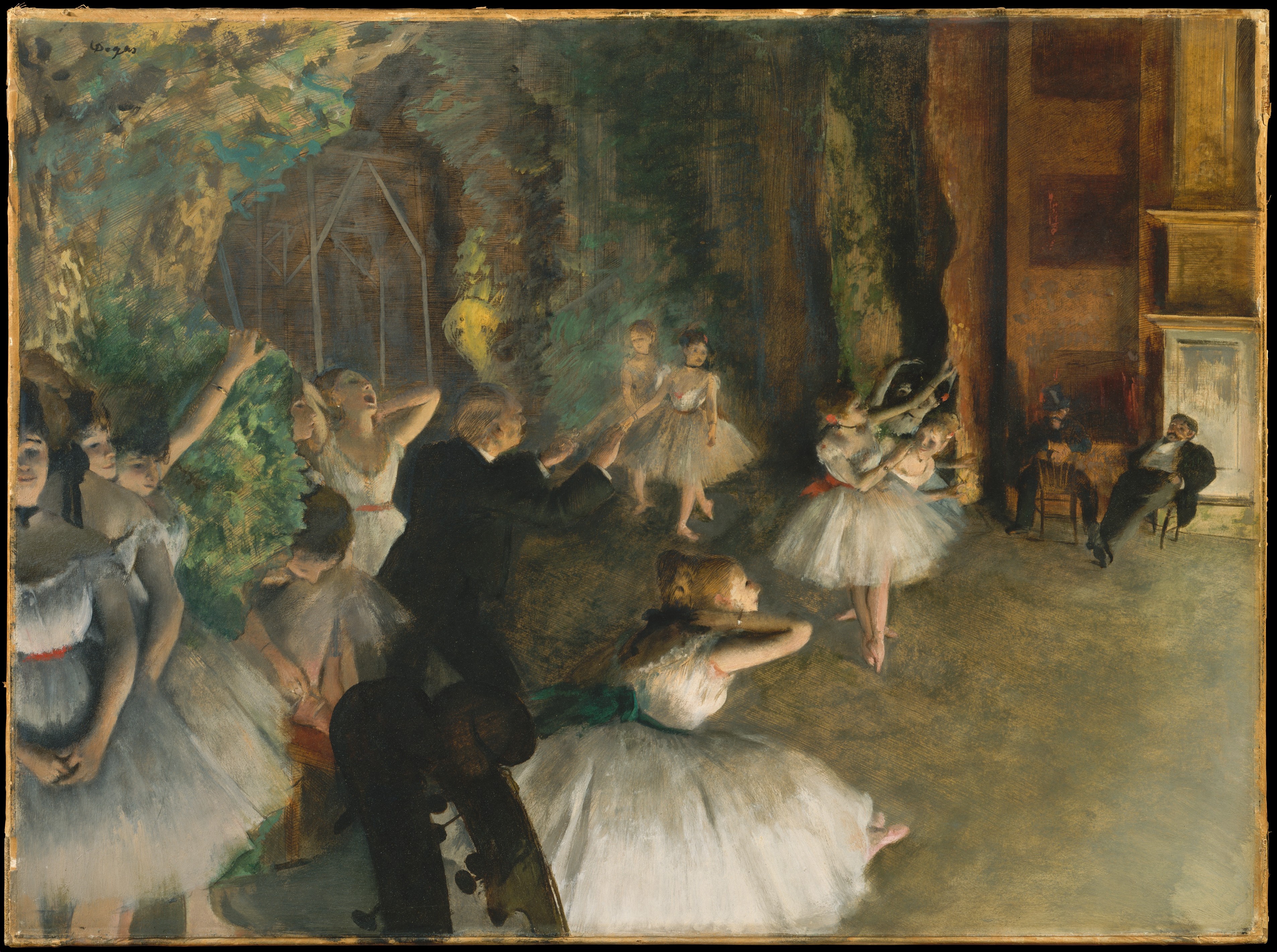 Edgar Degas | The Rehearsal of the Ballet Onstage | The