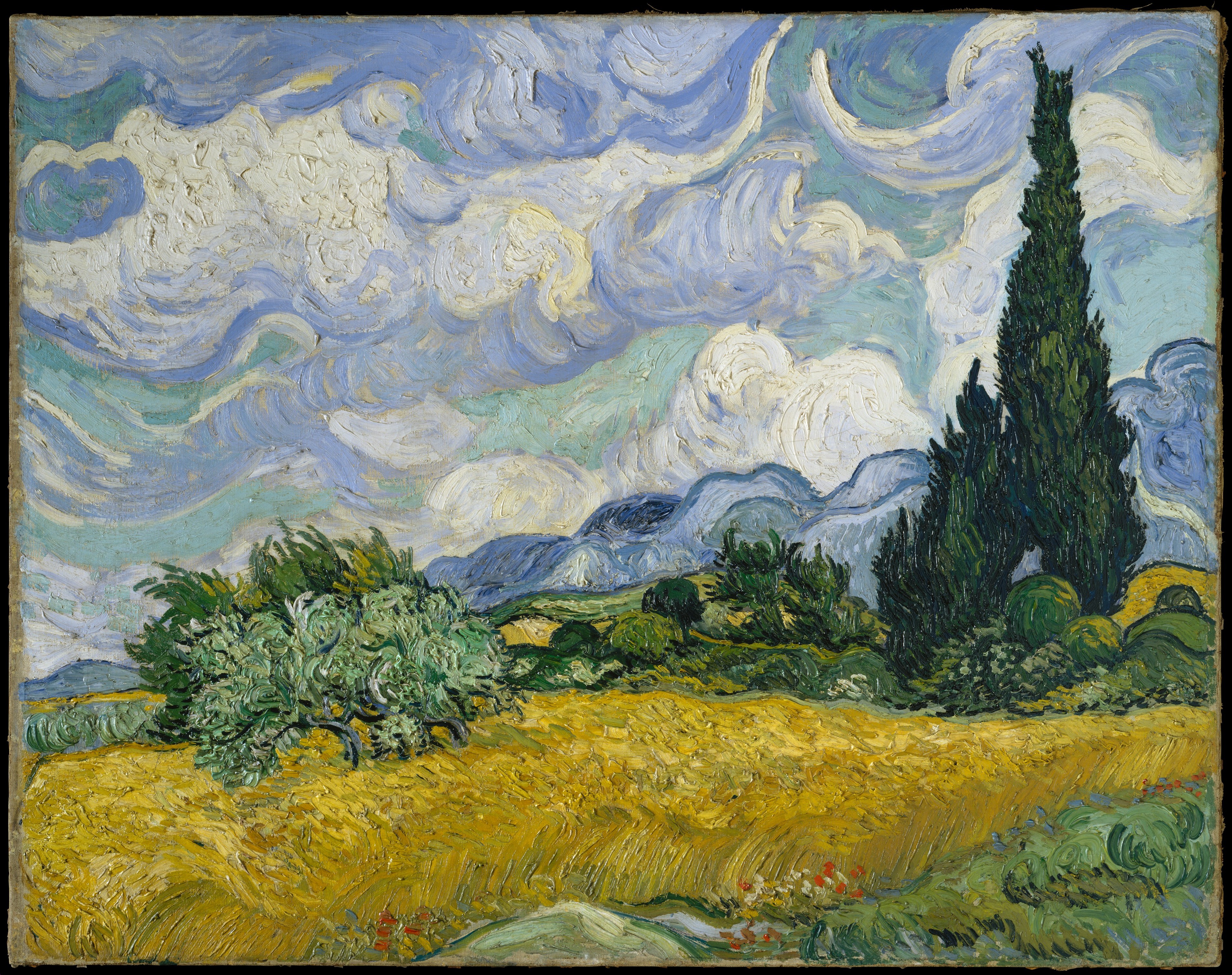 Vincent Van Gogh Wheat Field With Cypresses The Metropolitan Museum Of Art