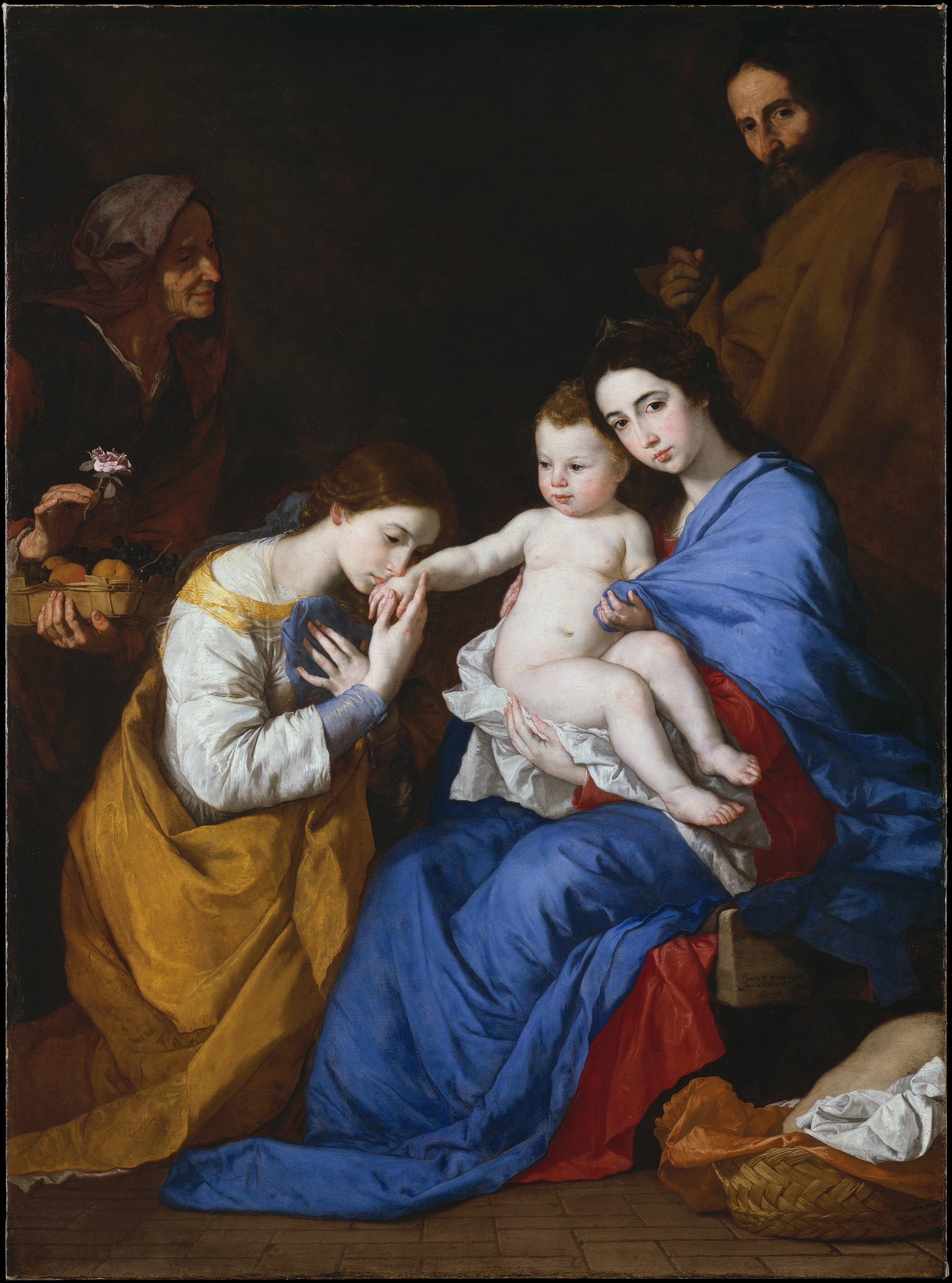 Jusepe de Ribera (called Lo Spagnoletto), The Holy Family with Saints Anne  and Catherine of Alexandria