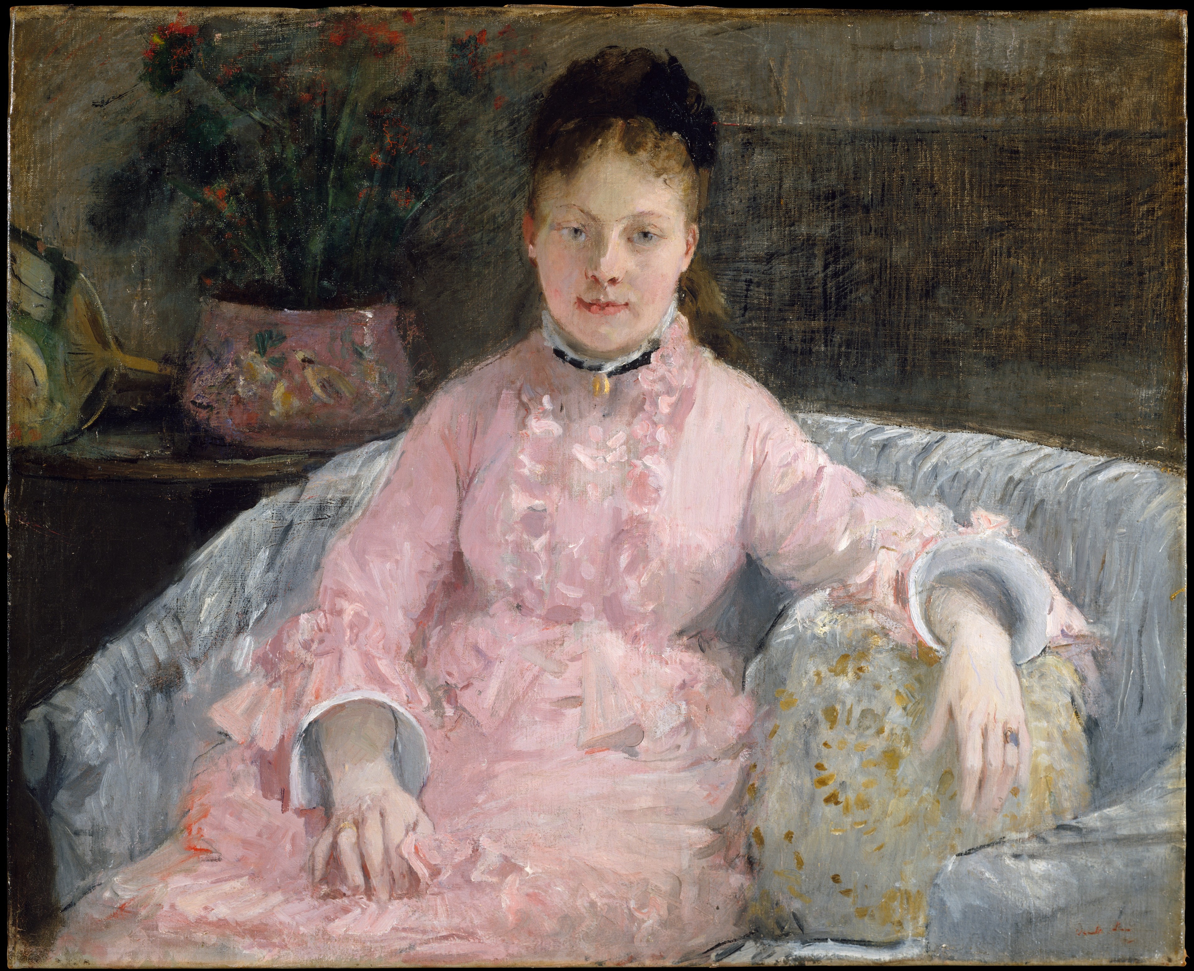 Berthe Morisot | The Pink Dress (Albertie-Marguerite Carré, later
