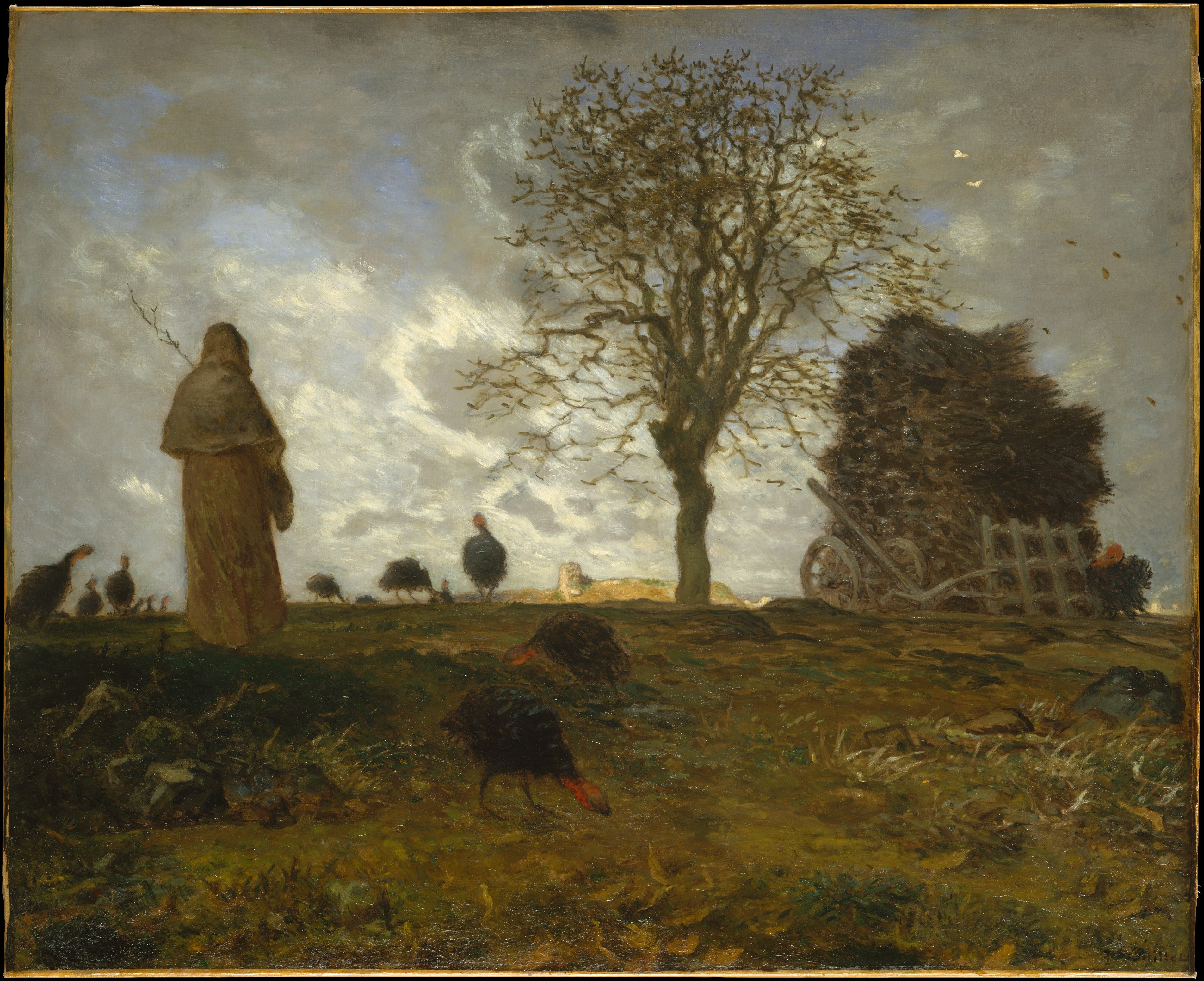 Jean-François Millet | Autumn Landscape with a Flock of Turkeys | The ...