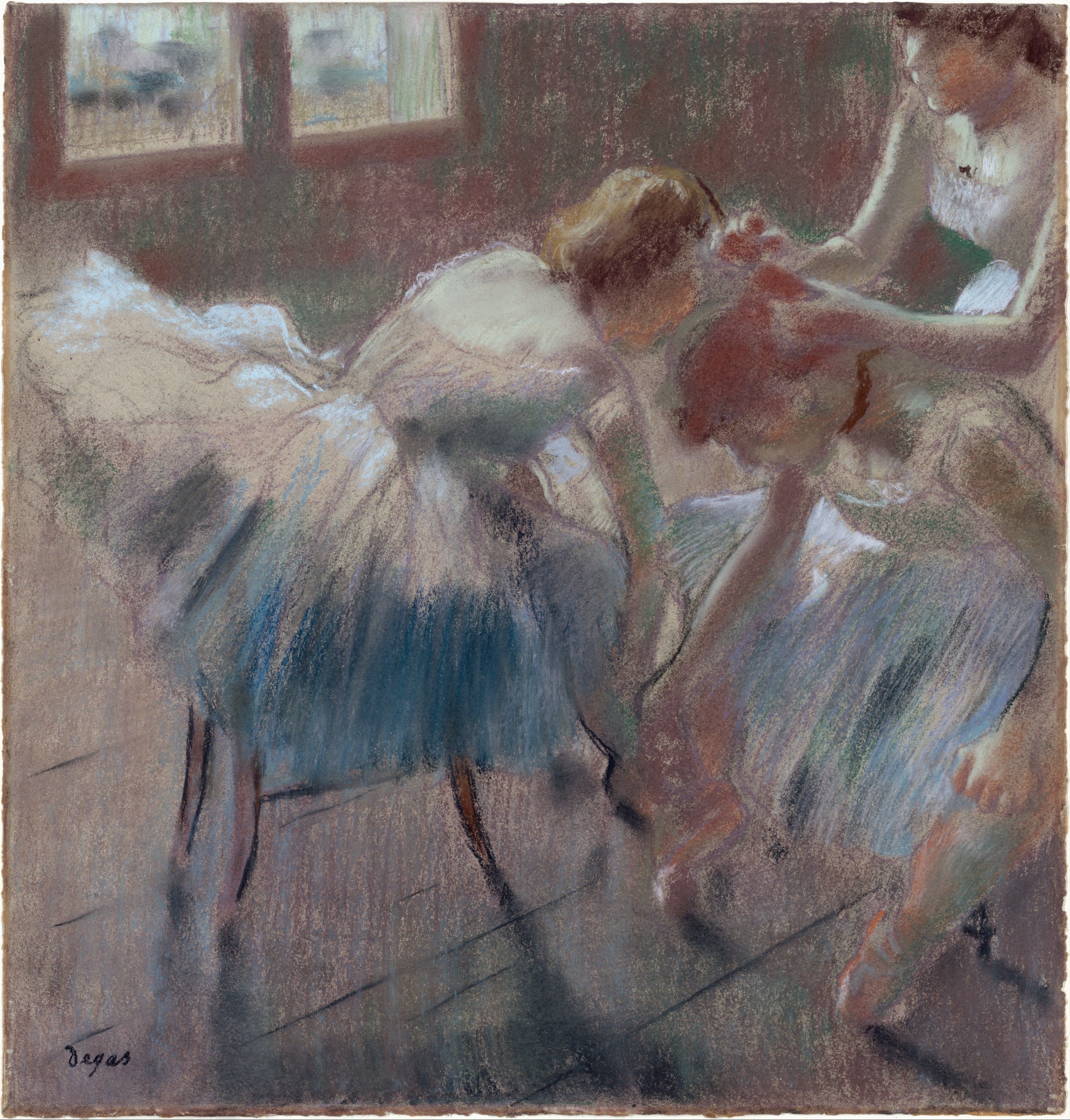 Edgar Degas Three Dancers Preparing for Class The Metropolitan