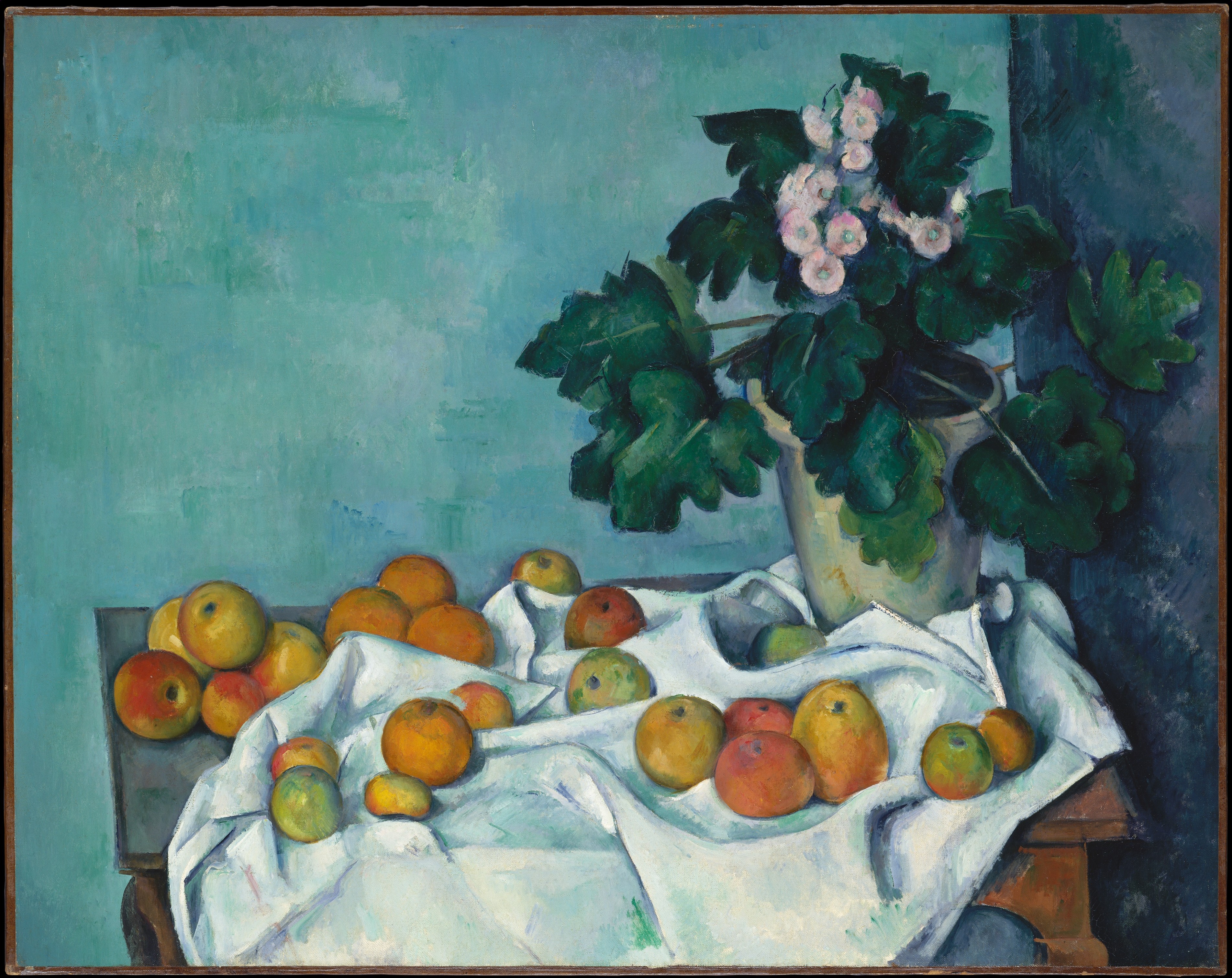 Still Life with Fruit Pitcher and Fruit-Vase - Cezanne Paintings