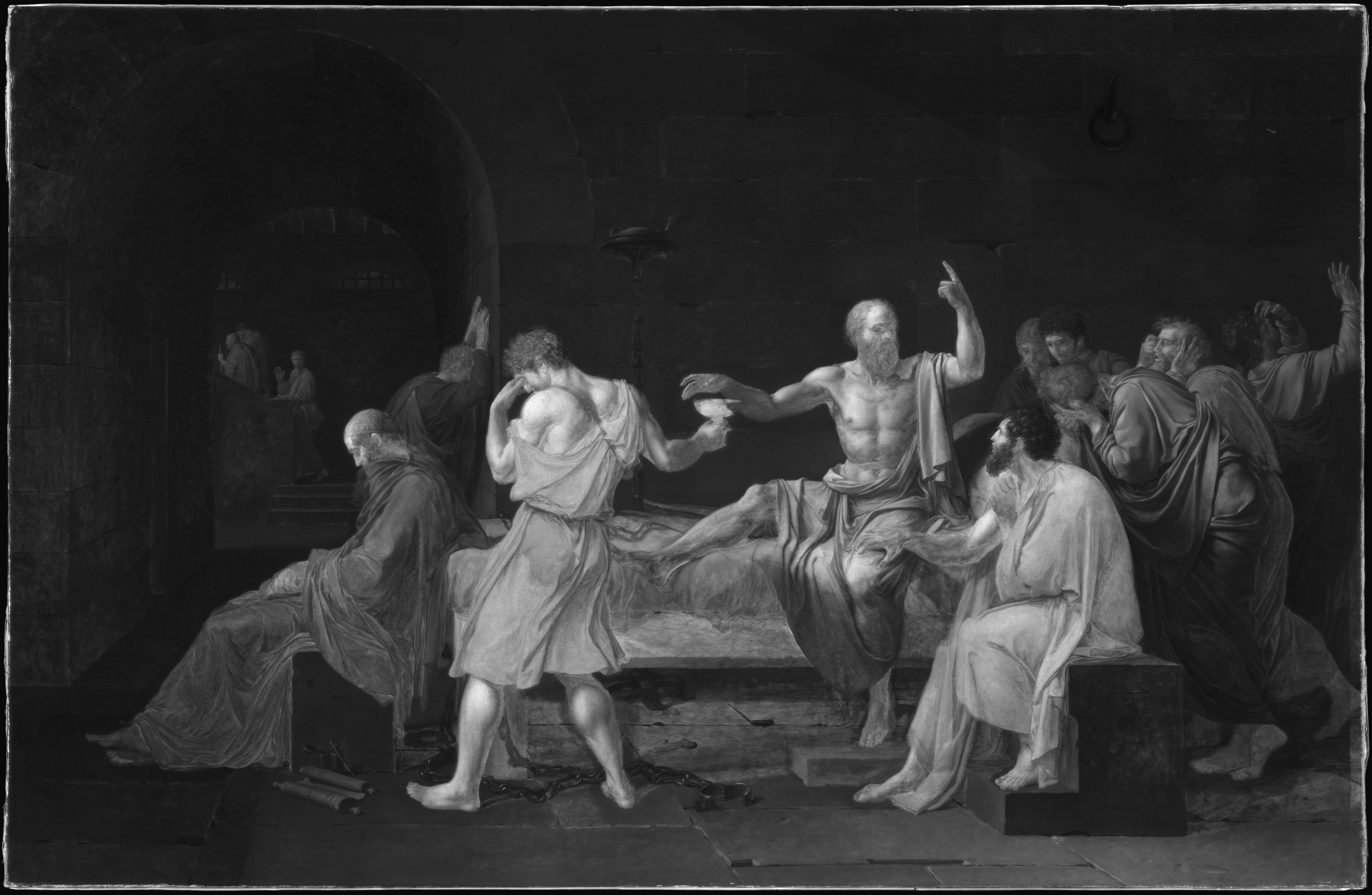 Jacques david-la Death de SOCRATES vintage son impresiones artísticas