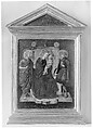 Madonna and Child Enthroned with Saint John the Baptist and Another Saint, Italian (Florentine) Painter  Italian, Tempera and gold on wood