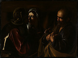 The Denial of Saint Peter, Caravaggio (Michelangelo Merisi) (Italian, Milan or Caravaggio 1571–1610 Porto Ercole), Oil on canvas