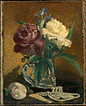 Still Life with Flowers, Fan, and Pearls, Edouard Manet French, Oil on canvas