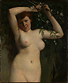 Nude with Flowering Branch, Gustave Courbet  French, Oil on canvas