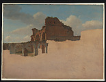 View of the Basilica of Constantine, Rome, Gilles-François-Joseph Closson  Belgian, Oil and pencil on paper