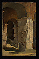 An Arcade in the Colosseum, Jean Antoine Constantin, called Constantin d'Aix  French, Oil on paper, laid down on cardboard