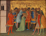 Saint Reparata Being Prepared for Execution, Bernardo Daddi (Italian, Florence (?) ca. 1290–1348 Florence), Tempera on wood, gold ground
