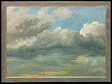 Cloud Study, Jean-Michel Cels  Belgian, Oil on cardboard