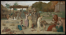 Cider, Pierre Puvis de Chavannes  French, Oil on paper, laid down on canvas