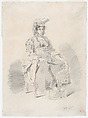 Jewish Woman of Tangier, Eugène Delacroix French, Pencil on paper