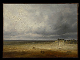 Landscape with a Plowed Field and a Village, Georges Michel French, Oil on canvas