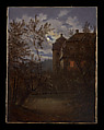 Schloss Milkel in Moonlight, Carl Gustav Carus (German, Leipzig 1789–1869 Dresden), Oil on canvas