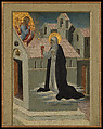 Saint Catherine of Siena Exchanging Her Heart with Christ, Giovanni di Paolo (Giovanni di Paolo di Grazia)  Italian, Tempera and gold on wood