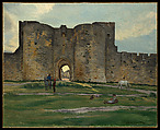 Porte de la Reine at Aigues-Mortes, Jean-Frédéric Bazille  French, Oil on canvas