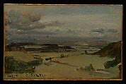 Landscape at Civita Castellana, Camille Corot French, Oil on paper, laid down on canvas