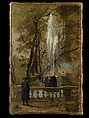 A Fountain in Rome, Wilhelm Marstrand Danish, Oil on paper, laid down on canvas