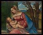Madonna and Child, Titian (Tiziano Vecellio) (Italian, Pieve di Cadore ca. 1485/90?–1576 Venice), Oil on wood