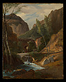 The Gorges at Amalfi, French Painter (Antoine-Félix Boisselier?), ca. 1825  French, Oil on paper, laid down on canvas