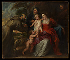 The Holy Family with Saints Francis and Anne and the Infant Saint John the Baptist, Peter Paul Rubens  Flemish, Oil on canvas