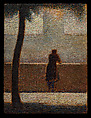 A Man Leaning on a Parapet, Georges Seurat  French, Oil on wood