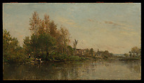 The Banks of the Oise, Charles-François Daubigny French, Oil on wood