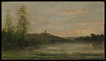The Seine: Morning, Charles-François Daubigny French, Oil on wood