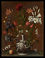 Flowers in a Grotesque Vase, Orsola Maddalena Caccia (Italian, Moncalvo 1596–1676 Moncalvo), Oil on canvas