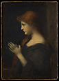 Young Woman Praying, Jean-Jacques Henner French, Oil on canvas
