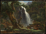 Waterfall at Mont-Dore, Achille-Etna Michallon  French, Oil on canvas
