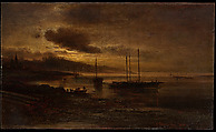 Night Scene on the Volga, Alexei Kondratievich Savrasov Russian, Oil on wood