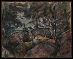 Rocks at Fontainebleau, Paul Cézanne  French, Oil on canvas