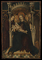 Virgin and Child Enthroned with Saints Catherine and Jerome, Spanish Painter (mid-15th century), Tempera, oil, and gold on wood