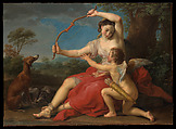 Diana and Cupid, Pompeo Batoni Italian, Oil on canvas