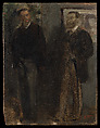 Two Men, Edgar Degas  French, Oil on wood