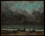 The Sea, Gustave Courbet  French, Oil on canvas