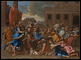 The Abduction of the Sabine Women, Nicolas Poussin (French, Les Andelys 1594–1665 Rome), Oil on canvas